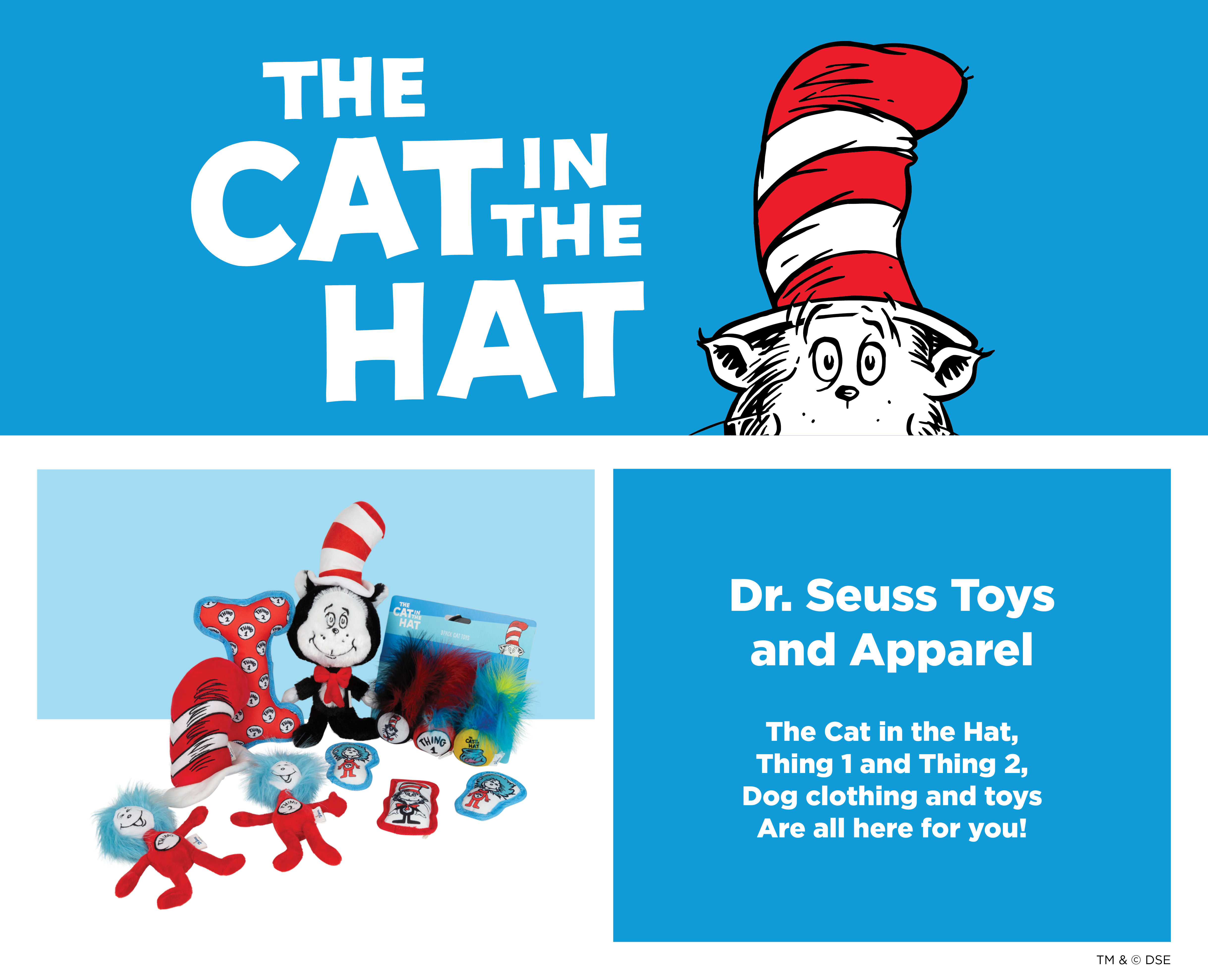 Cat in the hat dog toy deals